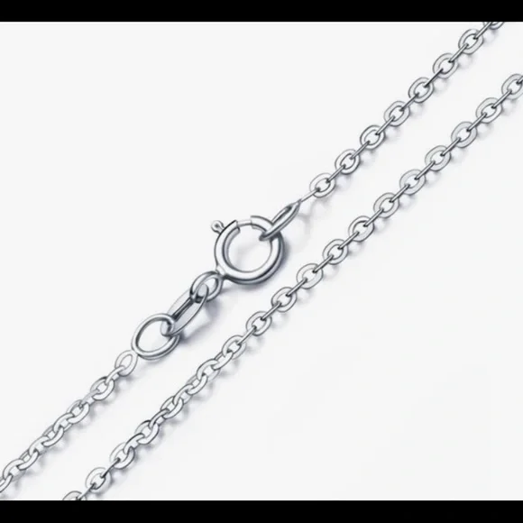 Brand New Real 925 Sterling Silver Zircon Necklace Very Beautiful - Picture 4 of 5